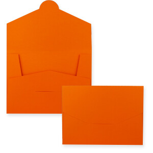 5x stabile Papier Mappe für DIN A4 und DIN C4 in Orange - 22 x 30,5 cm - 240 g/m² - als Präsentationsmappen, Bewerbungsmappen, Projektmappen geeignet