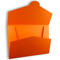 5x stabile Papier Mappe für DIN A4 und DIN C4 in Orange - 22 x 30,5 cm - 240 g/m² - als Präsentationsmappen, Bewerbungsmappen, Projektmappen geeignet