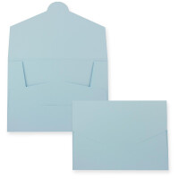5x stabile Papier Mappe für DIN A4 und DIN C4 in Hellblau - 22 x 30,5 cm - 240 g/m² - als Präsentationsmappen, Bewerbungsmappen, Projektmappen geeignet