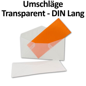 DIN lang Briefumschlag - transparent - verschiedene...