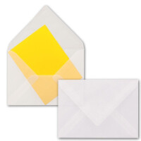 400x Briefumschläge DIN B6 - 125 x 176 mm - Transparent-Weiß - Durchsichtige Umschläge - EXTRA QUALITÄT - 92 g/m² - milchig transparent - Nassklebung