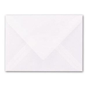 25x transparente Brief-Umschläge DIN C6 - 11,4 x 16,2 cm - Nassklebung, spitze Klappe - für DIN A6 - weiß durchsichtige Kuverts - Marke: GUSTAV NEUSER