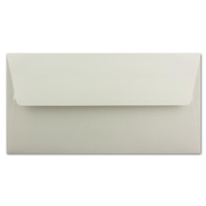 25x Briefumschläge DIN Lang 11 x 22 cm gerippt in Hochweiß gefüttert mit weißem Seiden-Papier 110 g/m² Haftklebung
