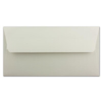 200x Briefumschläge DIN Lang 11 x 22 cm gerippt in Hochweiß gefüttert mit weißem Seiden-Papier 110 g/m² Haftklebung