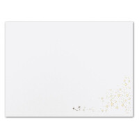 Faltkarten DIN B6 - Hochweiß mit goldenen Metallic Sternen - 75 Stück - 11,5 x 17 cm - blanko für Drucker geeignet Ideal für Weihnachtskarten - Marke: NEUSER FarbenFroh