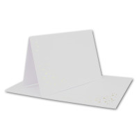 Faltkarten DIN B6 - Hochweiß mit goldenen Metallic Sternen - 200 Stück - 11,5 x 17 cm - blanko für Drucker geeignet Ideal für Weihnachtskarten - Marke: NEUSER FarbenFroh
