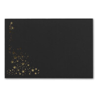 10x Faltkarten-Set mit Umschlägen DIN B6 - Schwarz mit goldenen Metallic Sternen - 11,5 x 17 cm - sehr edel - Ideal für Weihnachtskarten