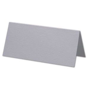 ARTOZ 300x Tischkarten - Graphit (Grau) - 45 x 100 mm blanko Platz-Kärtchen - Faltkarten für festliche Tafel - Tischdekoration - 220 g/m² gerippt