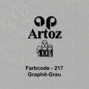 ARTOZ 300x Tischkarten - Graphit (Grau) - 45 x 100 mm blanko Platz-Kärtchen - Faltkarten für festliche Tafel - Tischdekoration - 220 g/m² gerippt