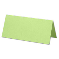 ARTOZ 150x Tischkarten - Birkengrün (Grün) - 45 x 100 mm blanko Platz-Kärtchen - Faltkarten für festliche Tafel - Tischdekoration - 220 g/m² gerippt