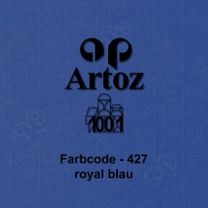 ARTOZ 150x Tischkarten - Royal (Blau) - 45 x 100 mm blanko Platz-Kärtchen - Faltkarten für festliche Tafel - Tischdekoration - 220 g/m² gerippt