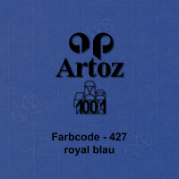 ARTOZ 200x Tischkarten - Royal (Blau) - 45 x 100 mm blanko Platz-Kärtchen - Faltkarten für festliche Tafel - Tischdekoration - 220 g/m² gerippt