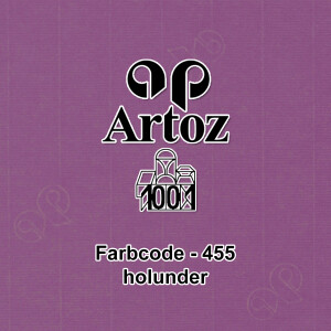 ARTOZ 200x Tischkarten - Holunder (Violett) - 45 x 100 mm blanko Platz-Kärtchen - Faltkarten für festliche Tafel - Tischdekoration - 220 g/m² gerippt