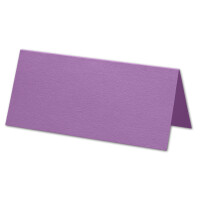 ARTOZ 300x Tischkarten - Holunder (Violett) - 45 x 100 mm blanko Platz-Kärtchen - Faltkarten für festliche Tafel - Tischdekoration - 220 g/m² gerippt