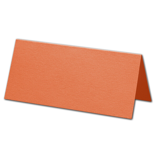 ARTOZ 250x Tischkarten - Hummerrot (Rot) - 45 x 100 mm blanko Platz-Kärtchen - Faltkarten für festliche Tafel - Tischdekoration - 220 g/m² gerippt