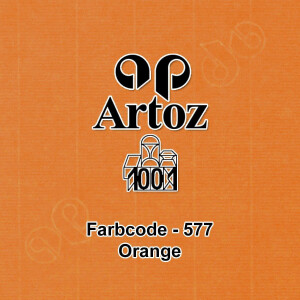 ARTOZ 25x Tischkarten - Orange (Orange) - 45 x 100 mm blanko Platz-Kärtchen - Faltkarten für festliche Tafel - Tischdekoration - 220 g/m² gerippt