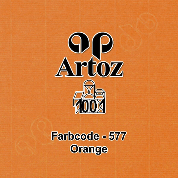 ARTOZ 300x Tischkarten - Orange (Orange) - 45 x 100 mm blanko Platz-Kärtchen - Faltkarten für festliche Tafel - Tischdekoration - 220 g/m² gerippt