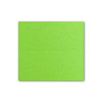 25x Tischkarten in Hellgrün (Grün) - 4,5 x 10 cm - blanko - Doppel-Karten - als Platzkarten und Namenskarten für Hochzeit und Feste