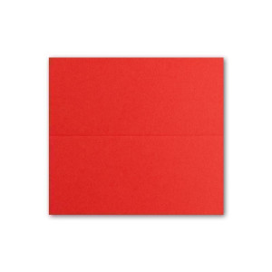 25x Tischkarten in Rot - 4,5 x 10 cm - blanko - Doppel-Karten - als Platzkarten und Namenskarten für Hochzeit und Feste