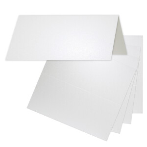 25x Tischkarten in Quarzfarben - 4,5 x 10 cm - blanko - Doppel-Karten - als Platzkarten und Namenskarten für Hochzeit und Feste