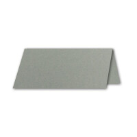 25x Tischkarten in Dunkel-Grau (Grau) - 4,5 x 10 cm - blanko - Doppel-Karten - als Platzkarten und Namenskarten für Hochzeit und Feste