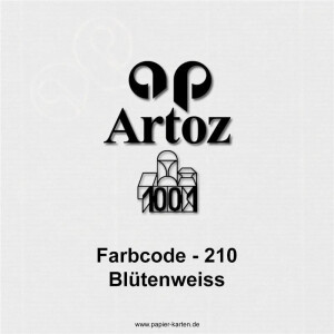 ARTOZ 200x DIN A6 Faltkarten-Set mit Umschlägen - Blütenweiß (Weiß) - 105 x 148 mm - gerippte Bastelkarten blanko mit Brief-Umschlägen - 220 g/m²