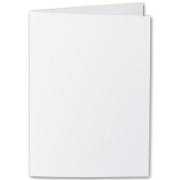 ARTOZ 200x DIN A6 Faltkarten-Set mit Umschlägen - Blütenweiß (Weiß) - 105 x 148 mm - gerippte Bastelkarten blanko mit Brief-Umschlägen - 220 g/m²