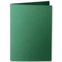ARTOZ 200x DIN A6 Faltkarten-Set mit Umschlägen - Racing Green (Grün) - 105 x 148 mm - gerippte Bastelkarten blanko mit Brief-Umschlägen - 220 g/m²