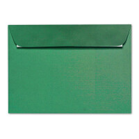 ARTOZ 50x DIN A6 Faltkarten-Set mit Umschlägen - Tannengrün (Grün) - 105 x 148 mm - gerippte Bastelkarten blanko mit Brief-Umschlägen - 220 g/m²