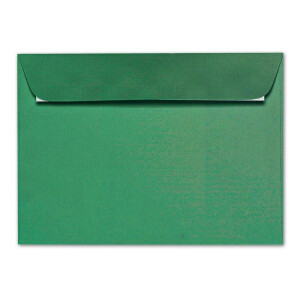 ARTOZ 75x DIN A6 Faltkarten-Set mit Umschlägen - Tannengrün (Grün) - 105 x 148 mm - gerippte Bastelkarten blanko mit Brief-Umschlägen - 220 g/m²