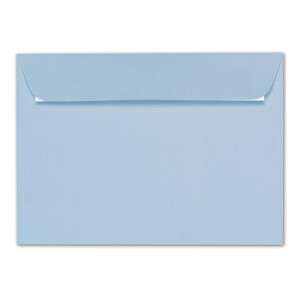 ARTOZ 50x DIN A6 Faltkarten-Set mit Umschlägen - pastellblau (Blau) - 105 x 148 mm - gerippte Bastelkarten blanko mit Brief-Umschlägen - 220 g/m²