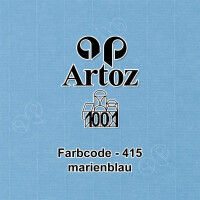 ARTOZ 25x DIN A6 Faltkarten-Set mit Umschlägen - marienblau (Blau) - 105 x 148 mm - gerippte Bastelkarten blanko mit Brief-Umschlägen - 220 g/m²