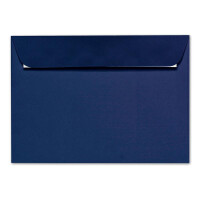 ARTOZ 50x DIN A6 Faltkarten-Set mit Umschlägen - classic blue (Blau) - 105 x 148 mm - gerippte Bastelkarten blanko mit Brief-Umschlägen - 220 g/m²