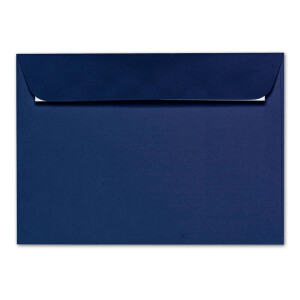 ARTOZ 100x DIN A6 Faltkarten-Set mit Umschlägen - classic blue (Blau) - 105 x 148 mm - gerippte Bastelkarten blanko mit Brief-Umschlägen - 220 g/m²