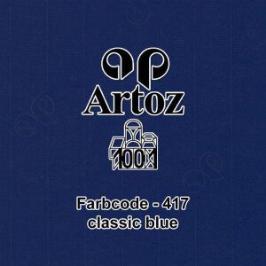 ARTOZ 200x DIN A6 Faltkarten-Set mit Umschlägen - classic blue (Blau) - 105 x 148 mm - gerippte Bastelkarten blanko mit Brief-Umschlägen - 220 g/m²