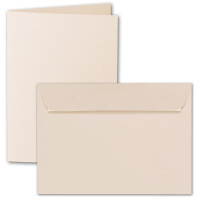 ARTOZ 75x DIN A6 Faltkarten-Set mit Umschlägen - apricot (Rosa) - 105 x 148 mm - gerippte Bastelkarten blanko mit Brief-Umschlägen - 220 g/m²