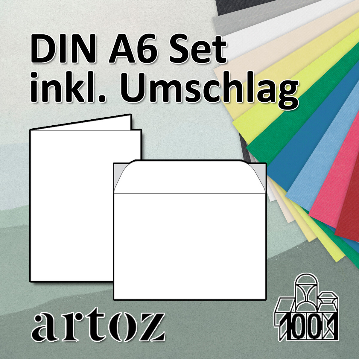 ARTOZ Serie 1001 - Set aus A6 Faltkarten und C6...