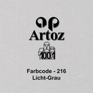 ARTOZ 25x DIN A5 Faltkarten-Set mit Umschlägen - lichtgrau (Grau) - 148 x 210 mm - gerippte Bastelkarten blanko mit Brief-Umschlägen - 220 g/m²