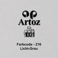 ARTOZ 50x DIN A5 Faltkarten-Set mit Umschlägen - lichtgrau (Grau) - 148 x 210 mm - gerippte Bastelkarten blanko mit Brief-Umschlägen - 220 g/m²