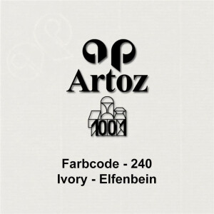 ARTOZ 150x DIN A5 Faltkarten-Set mit Umschlägen - Ivory-Elfenbein (Creme) - 148 x 210 mm - gerippte Bastelkarten blanko mit Brief-Umschlägen - 220 g/m²