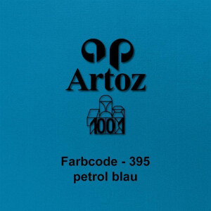ARTOZ 15x DIN A5 Faltkarten-Set mit Umschlägen - Petrol (Blau) - 148 x 210 mm - gerippte Bastelkarten blanko mit Brief-Umschlägen - 220 g/m²