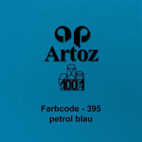 ARTOZ 50x DIN A5 Faltkarten-Set mit Umschlägen - Petrol (Blau) - 148 x 210 mm - gerippte Bastelkarten blanko mit Brief-Umschlägen - 220 g/m²