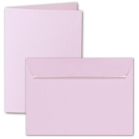 ARTOZ 250x DIN A5 Faltkarten-Set mit Umschlägen - kirschblüte (Rosa) - 148 x 210 mm - gerippte Bastelkarten blanko mit Brief-Umschlägen - 220 g/m²