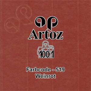 ARTOZ 50x DIN A5 Faltkarten-Set mit Umschlägen - weinrot (Rot) - 148 x 210 mm - gerippte Bastelkarten blanko mit Brief-Umschlägen - 220 g/m²