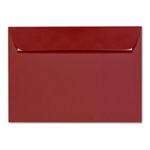 ARTOZ 100x DIN A5 Faltkarten-Set mit Umschlägen - weinrot (Rot) - 148 x 210 mm - gerippte Bastelkarten blanko mit Brief-Umschlägen - 220 g/m²