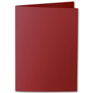 ARTOZ 250x DIN A5 Faltkarten-Set mit Umschlägen - weinrot (Rot) - 148 x 210 mm - gerippte Bastelkarten blanko mit Brief-Umschlägen - 220 g/m²