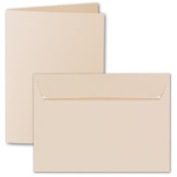 ARTOZ 15x DIN A5 Faltkarten-Set mit Umschlägen - baileys (Braun) - 148 x 210 mm - gerippte Bastelkarten blanko mit Brief-Umschlägen - 220 g/m²