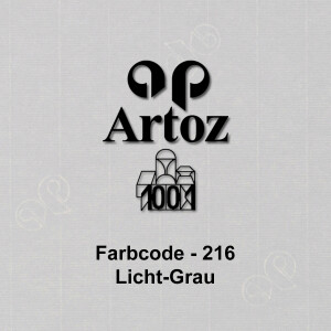 ARTOZ 75x DIN B6 Faltkarten-Set mit Umschlägen - lichtgrau (Grau) - 120 x 169 mm - gerippte Bastelkarten blanko mit Brief-Umschlägen - 220 g/m²