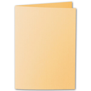 ARTOZ 100x DIN B6 Faltkarten-Set mit Umschlägen - honiggelb (Gelb) - 120 x 169 mm - gerippte Bastelkarten blanko mit Brief-Umschlägen - 220 g/m²
