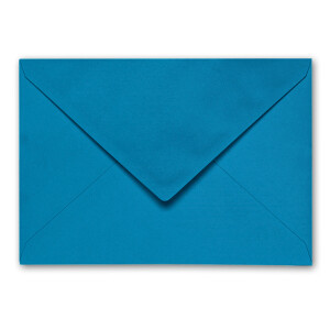 ARTOZ 25x DIN B6 Faltkarten-Set mit Umschlägen - Petrol (Blau) - 120 x 169 mm - gerippte Bastelkarten blanko mit Brief-Umschlägen - 220 g/m²